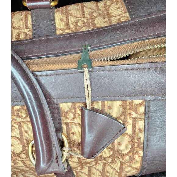 CHRISTIAN DIOR 1960s RARE Early Oblique Monogram Box Travel Bag - Picture 12 of 16